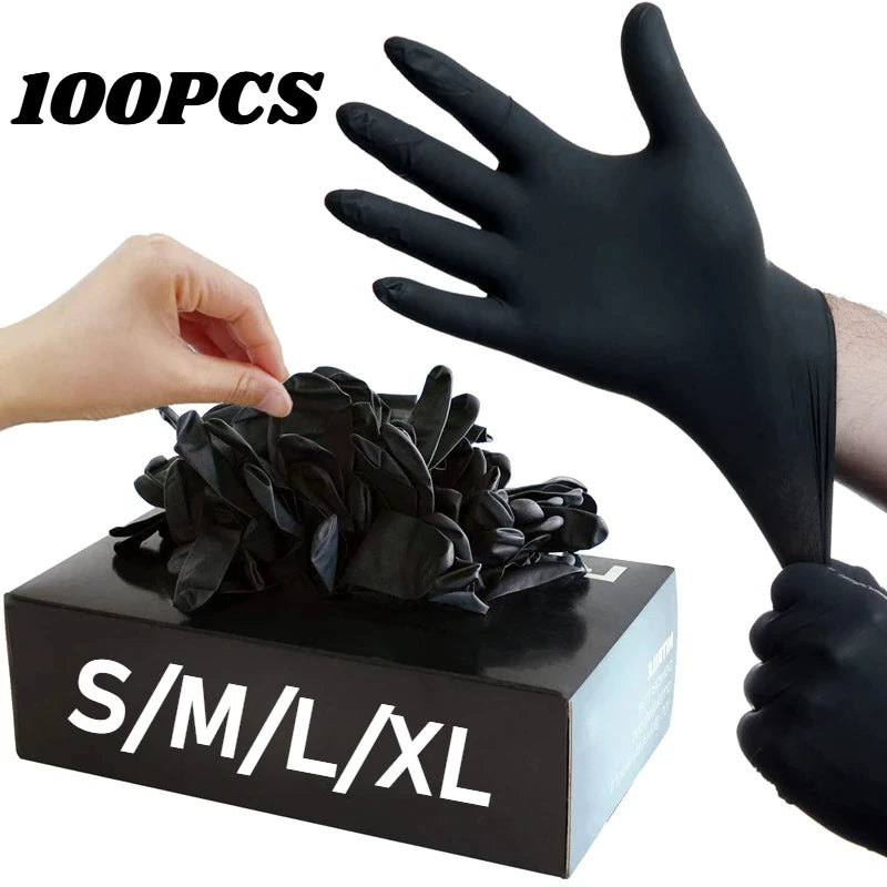 Black Nitrile Disposable Gloves – Latex Free, Multi-Use
