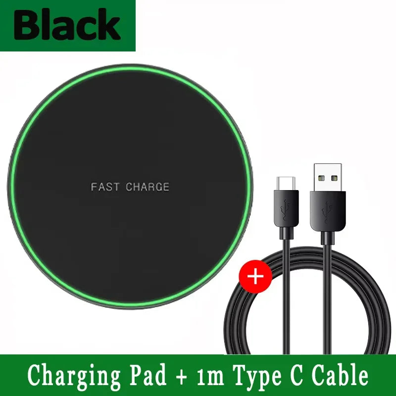 Fast Wireless Charger – Works with iPhone & Samsung