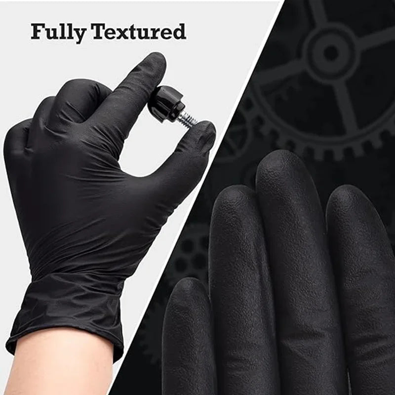 Black Nitrile Disposable Gloves – Latex Free, Multi-Use