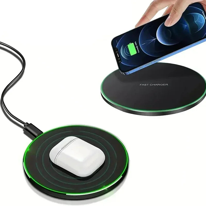 Fast Wireless Charger – Works with iPhone & Samsung