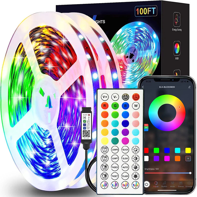 RGB LED Strip Lights – App-Controlled Room Lighting