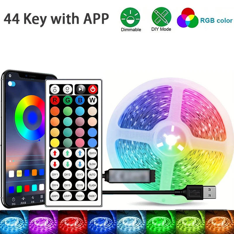 RGB LED Strip Lights – App-Controlled Room Lighting