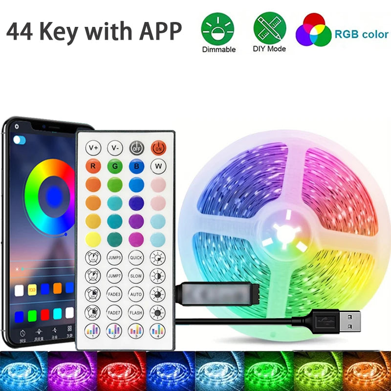 RGB LED Strip Lights – App-Controlled Room Lighting