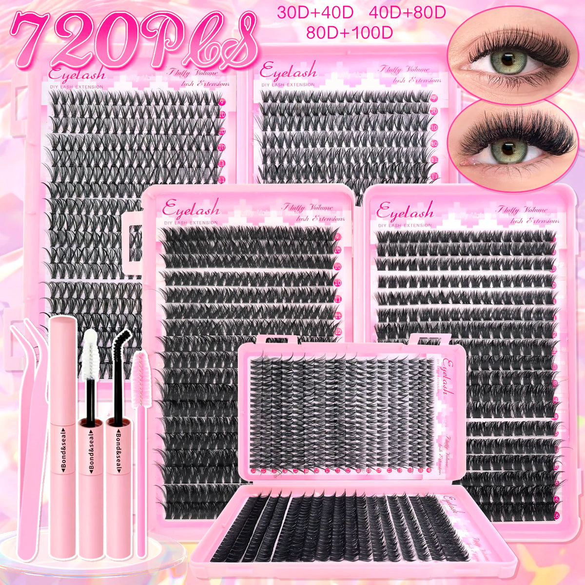 DIY Lash Extension Kit – Wispy Cluster Lashes