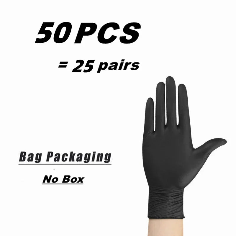 Black Nitrile Disposable Gloves – Latex Free, Multi-Use