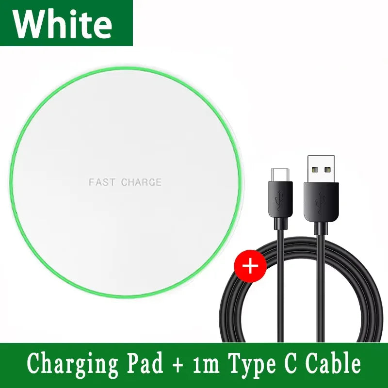 Fast Wireless Charger – Works with iPhone & Samsung