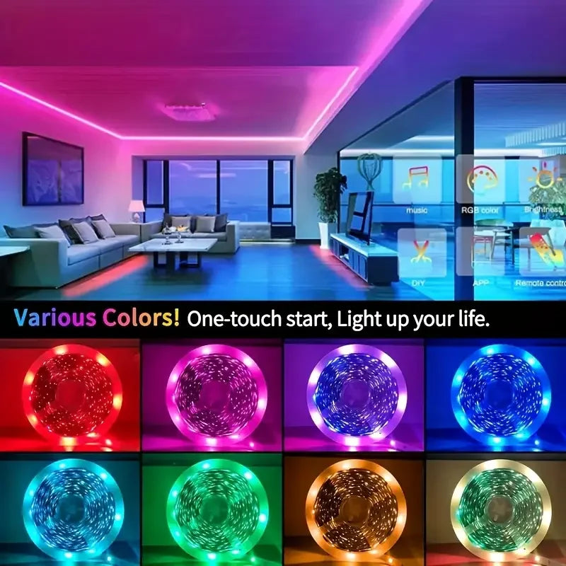 RGB LED Strip Lights – App-Controlled Room Lighting