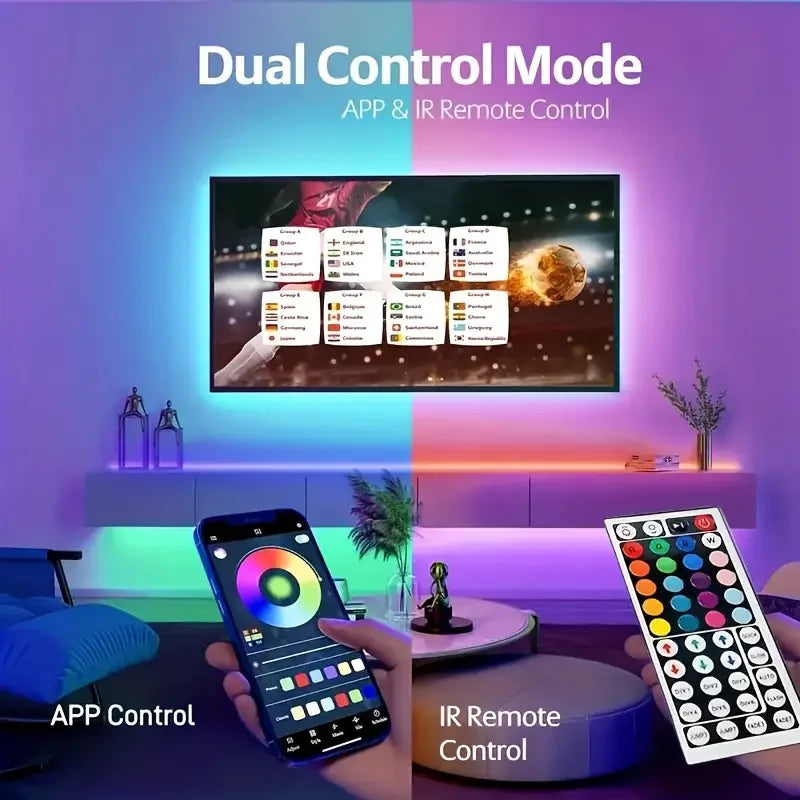 RGB LED Strip Lights – App-Controlled Room Lighting
