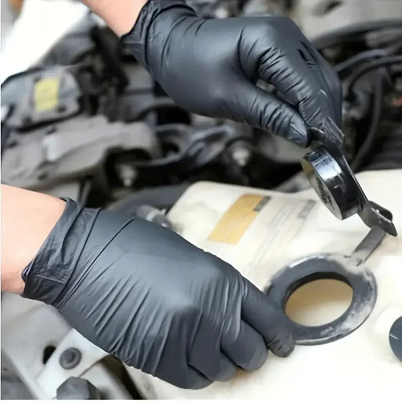 Black Nitrile Disposable Gloves – Latex Free, Multi-Use