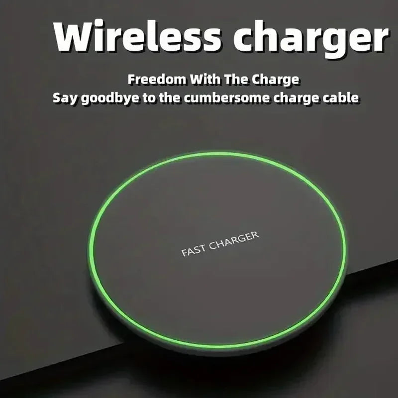 Fast Wireless Charger – Works with iPhone & Samsung